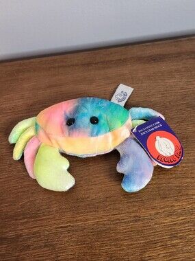 NWT Joe's Crab Shack Beanoe Plush Tie Dye Bean Bag Toy People Pals
